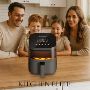 KITCHEN ELITE 4QT 8 PRESETS TOUCHSCREEN BLACK DIGITAL AIR FRYER | AF115-4QT - Image 