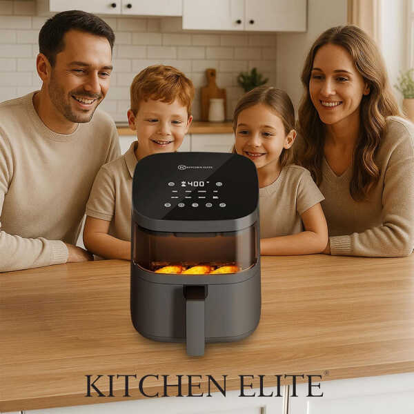 KITCHEN ELITE 4QT 8 PRESETS TOUCHSCREEN BLACK DIGITAL AIR FRYER | AF115-4QT - Image 