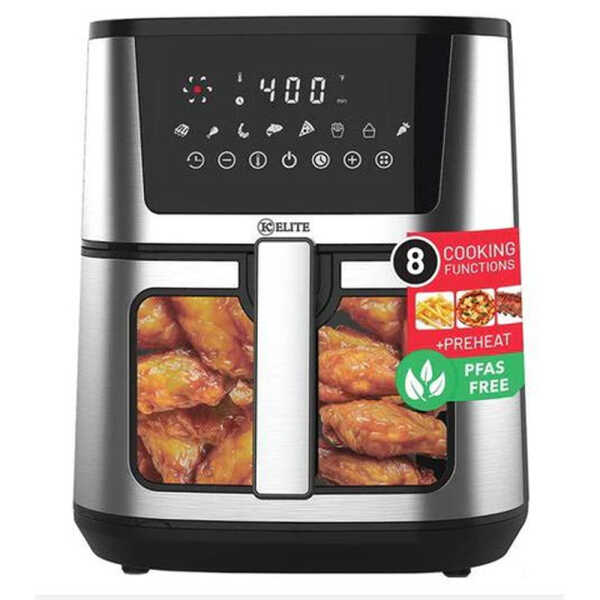 KITCHEN ELITE 8 QT DIGITAL AIR FRYER STAINLESS STEEL | AF885SSBM - Image 