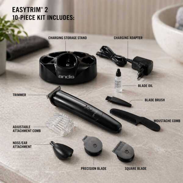 ANDIS EASY TRIM 2 ALL PURPOSE CORDLESS TRIMMER EUO PLUG | AND-23300 - Image 