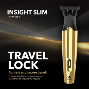 ANDIS SLIM CORDLESS BLADE TRIMMER LITHIUM 9PCS KIT GOLD | AND-562442 - Image 