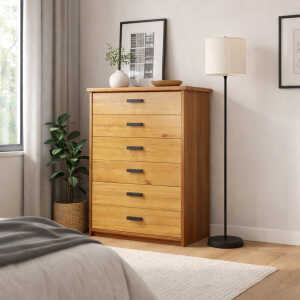 B&L WOODEN STORAGE CABINET WITH 6 DRAWERS | B&L - Image 