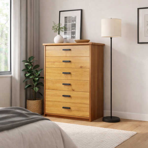 B&L WOODEN STORAGE CABINET WITH 6 DRAWERS | B&L - Image 