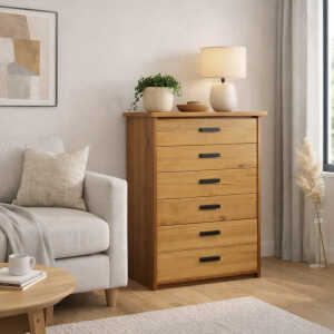 B&L WOODEN STORAGE CABINET WITH 6 DRAWERS | B&L - Image 