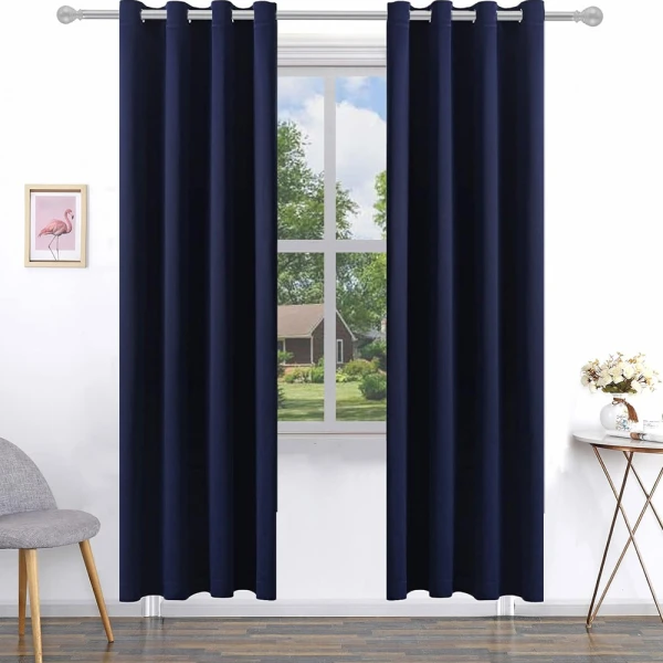 Modern window curtain with grommets