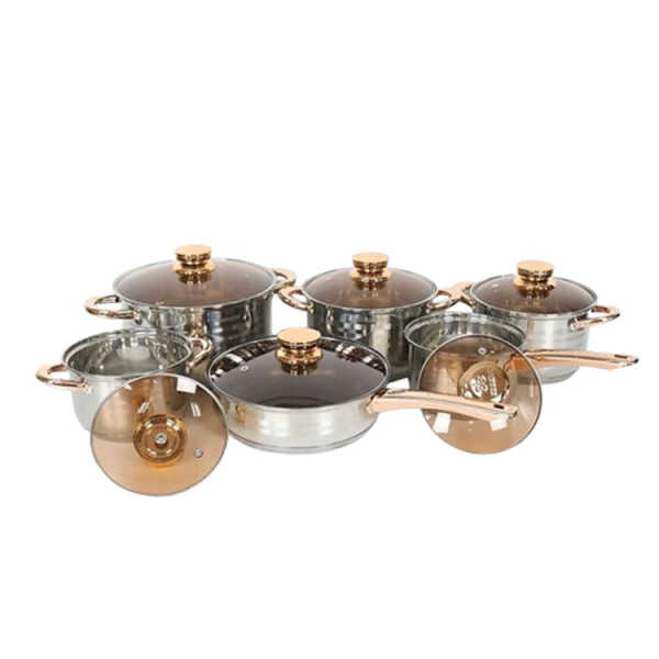 EBBERG 12-PIECE STAINLESS STEEL COOKWARE SET | FSK10933 - Image 