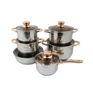 EBBERG 12-PIECE STAINLESS STEEL COOKWARE SET | FSK10933 - Image 