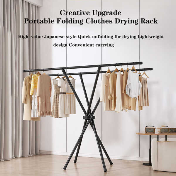 FOLDING CLOTHESLINE BLACK | FSK10946 - Image 