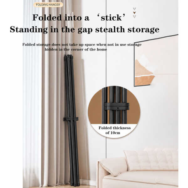 FOLDING CLOTHESLINE BLACK | FSK10946 - Image 
