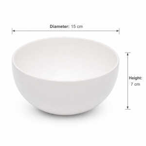 CERAMIC WHITE BOWL 6” (15 x 7 CM) | FSK11142 - Image 