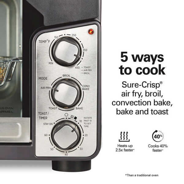 HAMILTON BEACH EASY VIEW XL TOASTER OVEN W/ SURE-CRISP AIR FRY 120V | HB-31460J - Image 