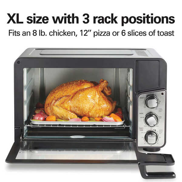 HAMILTON BEACH EASY VIEW XL TOASTER OVEN W/ SURE-CRISP AIR FRY 120V | HB-31460J - Image 