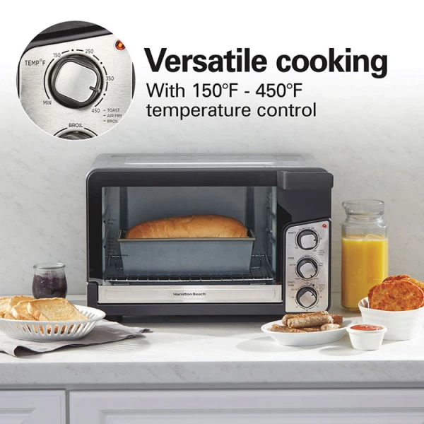 HAMILTON BEACH EASY VIEW XL TOASTER OVEN W/ SURE-CRISP AIR FRY 120V | HB-31460J - Image 