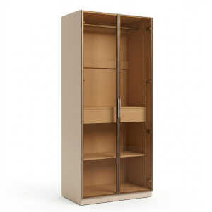 2 DOOR WARDROBE WITH TRANSPARENT DOOR 80X45X200CM | HS435143 - Image 