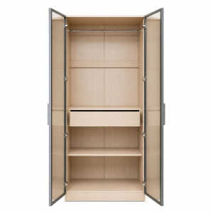 2 DOOR WARDROBE WITH TRANSPARENT DOOR 80X45X200CM | HS435143 - Image 