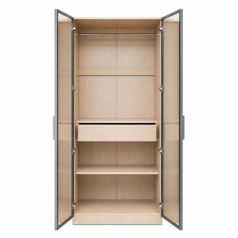 2 door wardrobe – modern and compact 80x45x200cm