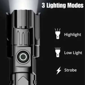 APOLLO FIRE RECHARGEABLE LED FLASHLIGHT 2 PACK | LIGHT-SK17 - Image 