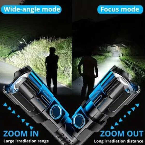 APOLLO FIRE RECHARGEABLE LED FLASHLIGHT 2 PACK | LIGHT-SK17 - Image 