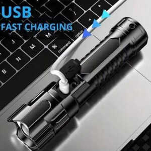 APOLLO FIRE RECHARGEABLE LED FLASHLIGHT 2 PACK | LIGHT-SK17 - Image 