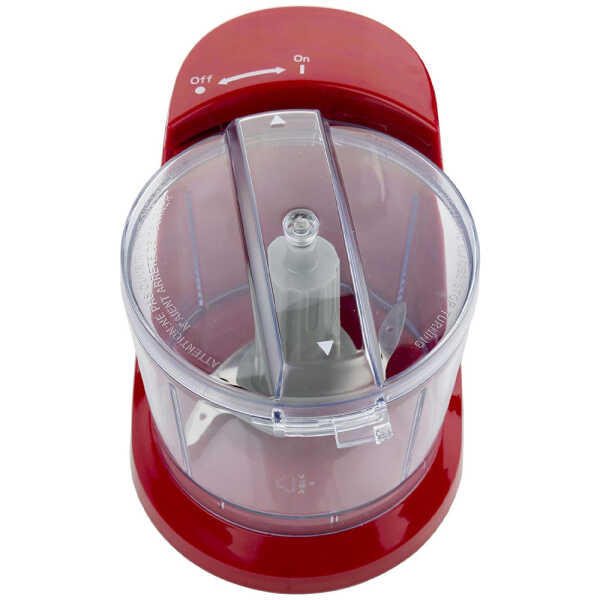 BRENTWOOD 1.5 CUP MINI FOOD CHOPPER RED | MC-109R - Image 