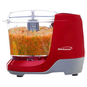 BRENTWOOD 1.5 CUP MINI FOOD CHOPPER RED | MC-109R - Image 