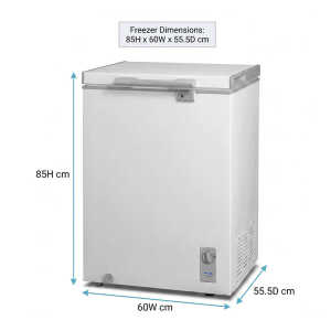MIDEA 5 CU.FT CHEST FREEZER WHITE | MDRC206FZG01 - Image 
