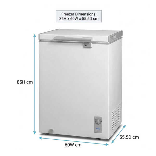 MIDEA 5 CU.FT CHEST FREEZER WHITE | MDRC206FZG01 - Image 