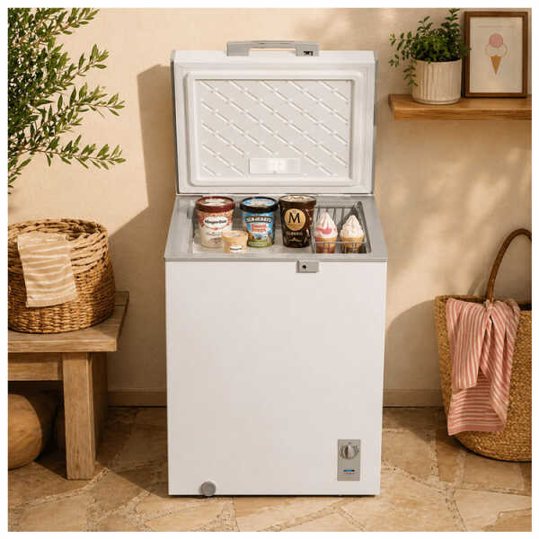 MIDEA 5 CU.FT CHEST FREEZER WHITE | MDRC206FZG01 - Image 