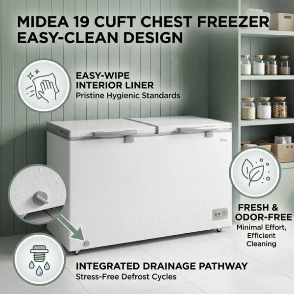 MIDEA 19 CUFT/508L CHEST FREEZER 115V WHITE | MDRC698FZG01 - Image 