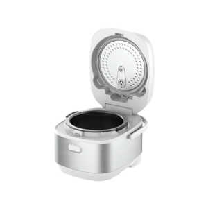 MOI INDUCTION 1L / 5 CUPS UNCOOKED RICE COOKER STAINLESS STEEL WHITE | MRCD9CDW - Image 