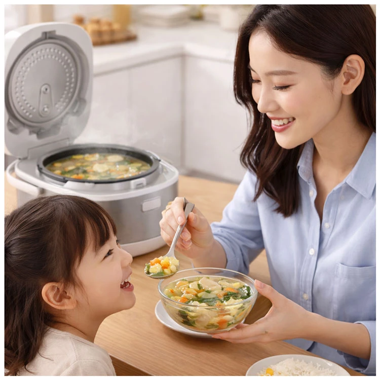 Compact rice cooker for home use