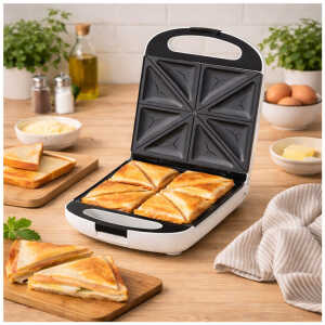 MOI 4-SLICE SANDWICH MAKER WHITE | MSM4SLW - Image 