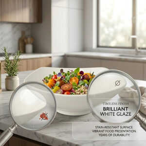 8" CERAMIC BOWL WHITE W20XD20XH6CM | NS434870 - Image 