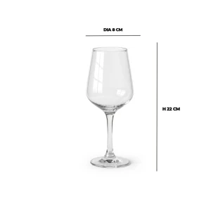 410ML STEMMED WINE GLASS SET 6PCS | NS441291 - Image 
