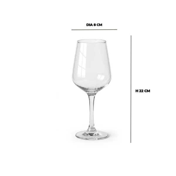 410ML STEMMED WINE GLASS SET 6PCS | NS441291 - Image 