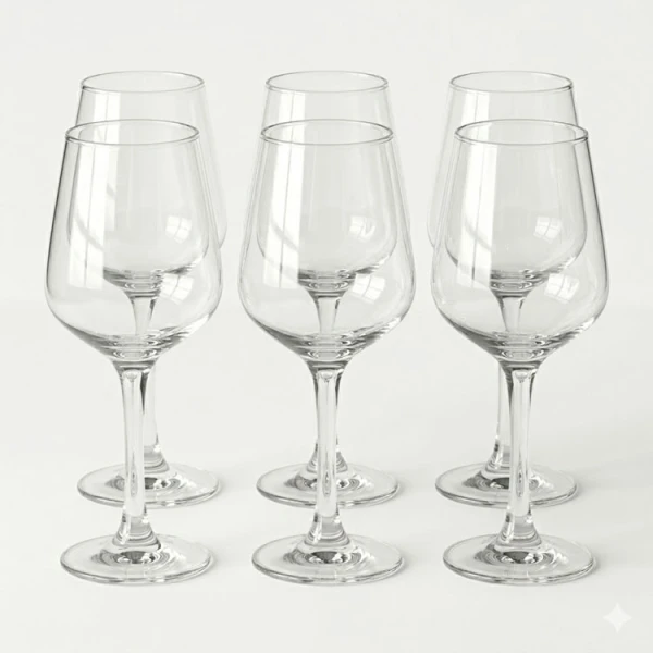 410ML STEMMED WINE GLASS SET 6PCS | NS441291 - Image 