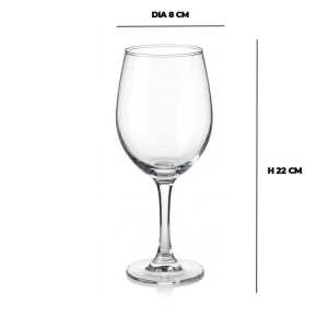 410ML STEMMED WINE GLASS SET 6PCS | NS441289 - Image 