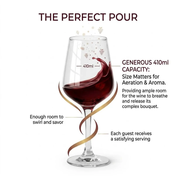 410ML STEMMED WINE GLASS SET 6PCS | NS441291 - Image 