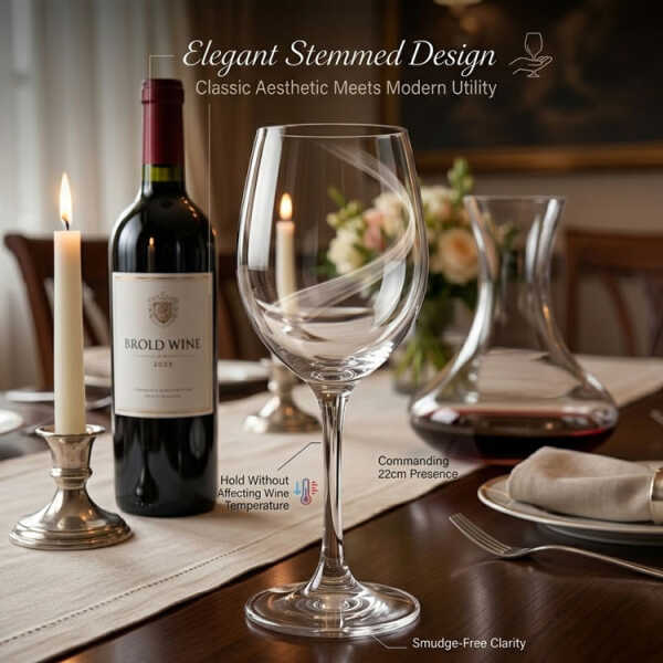 410ML STEMMED WINE GLASS SET 6PCS | NS441289 - Image 