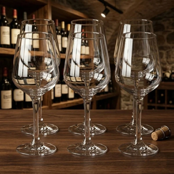 410ML STEMMED WINE GLASS SET 6PCS | NS441291 - Image 