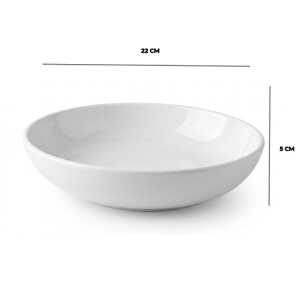 8.5" ROUND CERAMIC BOWL WHITE D22XH5CM | NVA25091544 - Image 