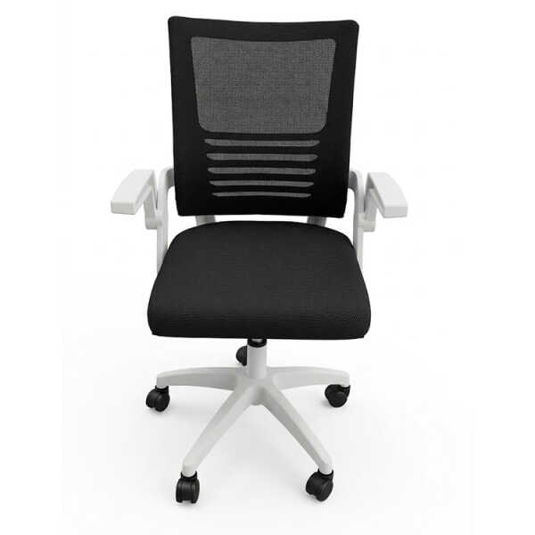 SWIVEL OFFICE CHAIR W/ ADJUSTABL HEIGHT BLACK | NVA25091636 - Image 
