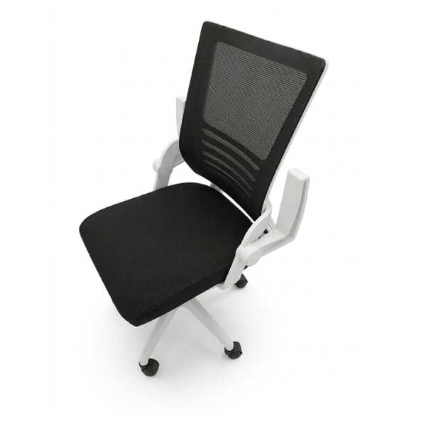 SWIVEL OFFICE CHAIR W/ ADJUSTABL HEIGHT BLACK | NVA25091636 - Image 
