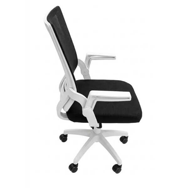 SWIVEL OFFICE CHAIR W/ ADJUSTABL HEIGHT BLACK | NVA25091636 - Image 