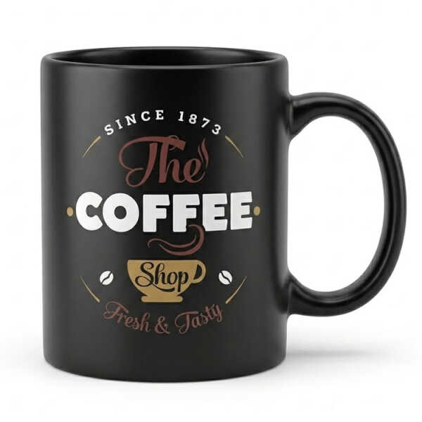 500ML CERAMIC MUG D10 X H11 CM BLACK (VARIOUS TEXT OPTIONS) | NVL2581474 - Image 