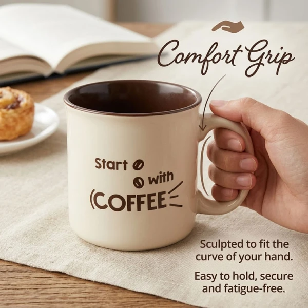 550ML CERAMIC MUG D11X H10 CM CREME | NVL5070966 - Image 