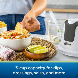 OSTER 3-CUP MINI FOOD CHOPPER W/GLASS BOWL 120V | OST-2156028 - Image 