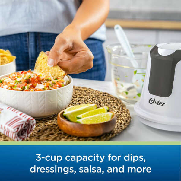 OSTER 3-CUP MINI FOOD CHOPPER W/GLASS BOWL 120V | OST-2156028 - Image 