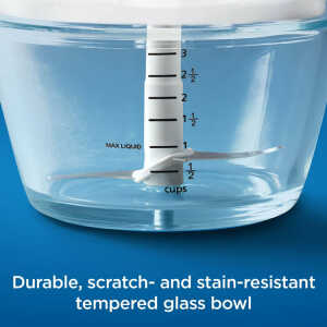 OSTER 3-CUP MINI FOOD CHOPPER W/GLASS BOWL 120V | OST-2156028 - Image 