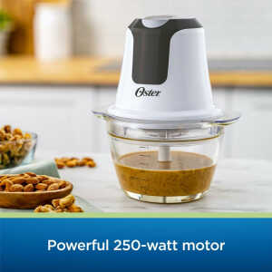 OSTER 3-CUP MINI FOOD CHOPPER W/GLASS BOWL 120V | OST-2156028 - Image 